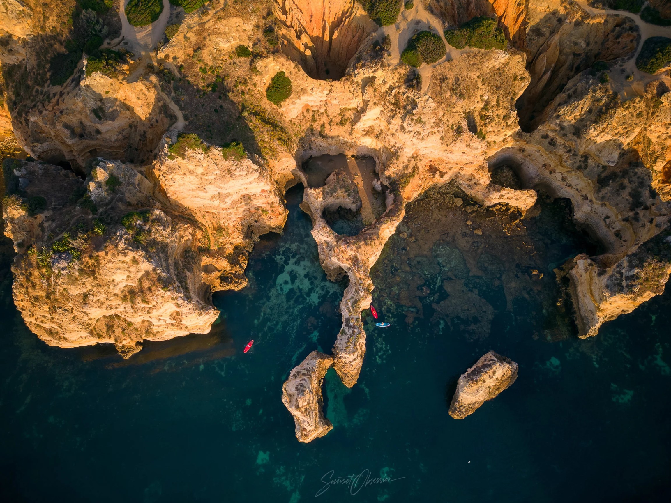 Bizarre rock formations and secluded bays of Ponta da Piedade, Algarve