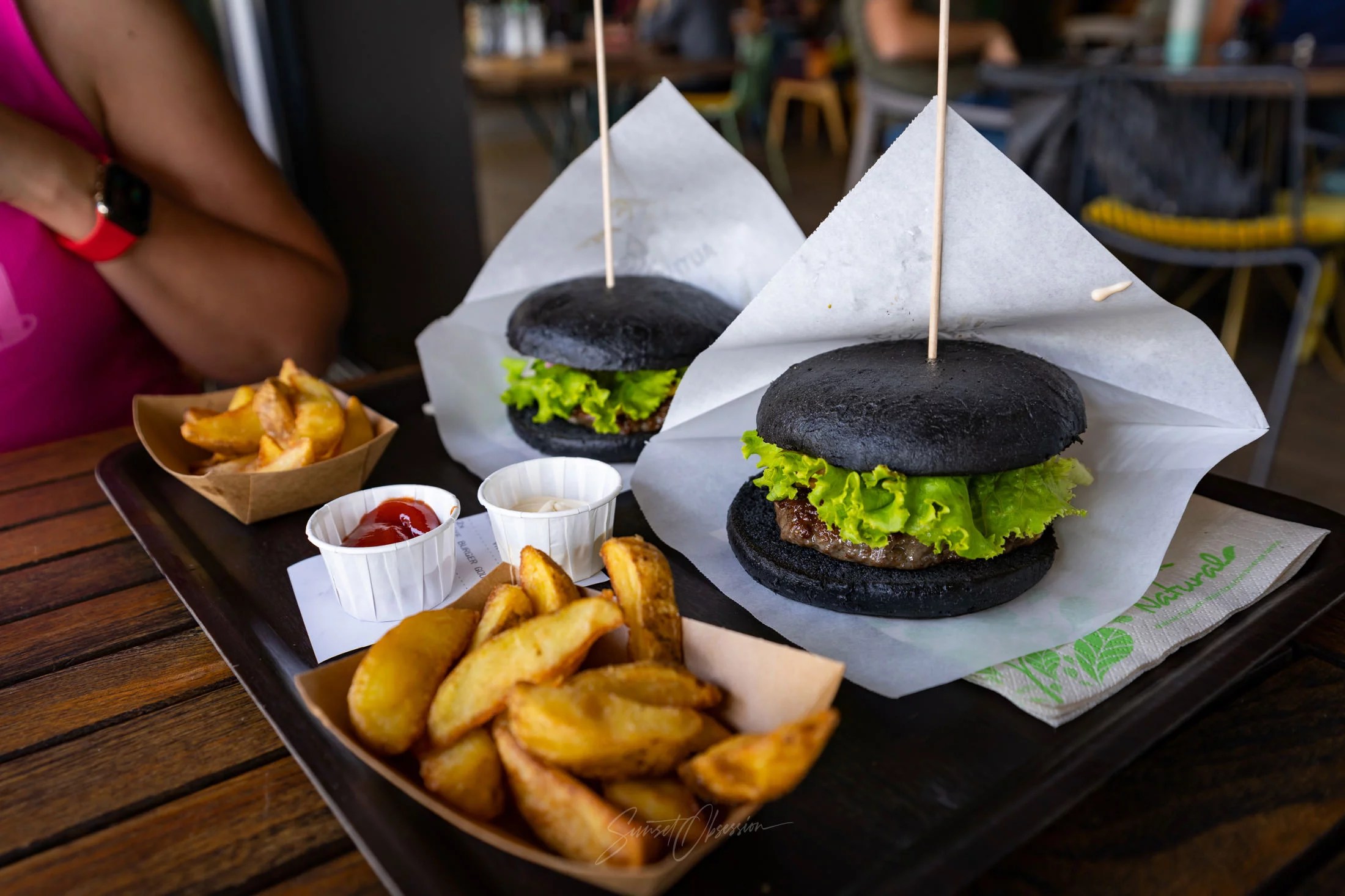 Cave burger in a cafe near Postojna Cave in Slovenia