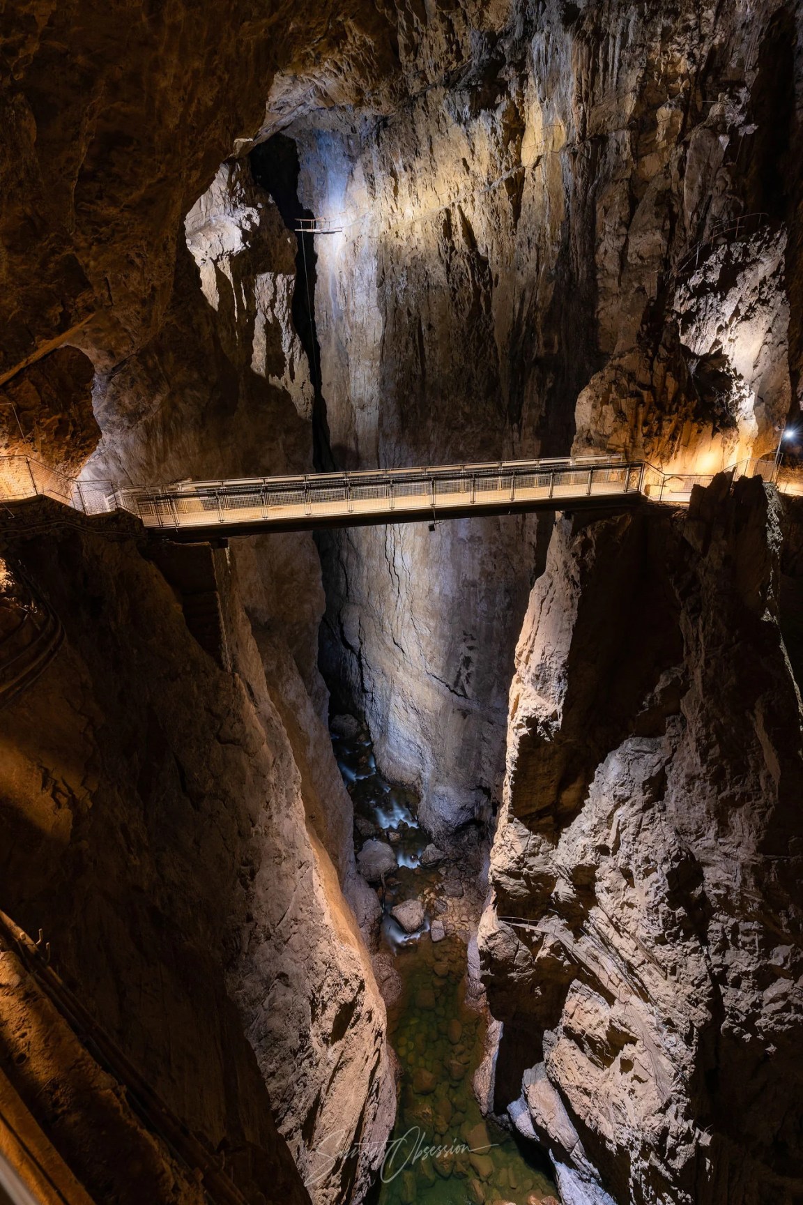 Cerkvenik Bridge in Škocjan Caves, Slovenia