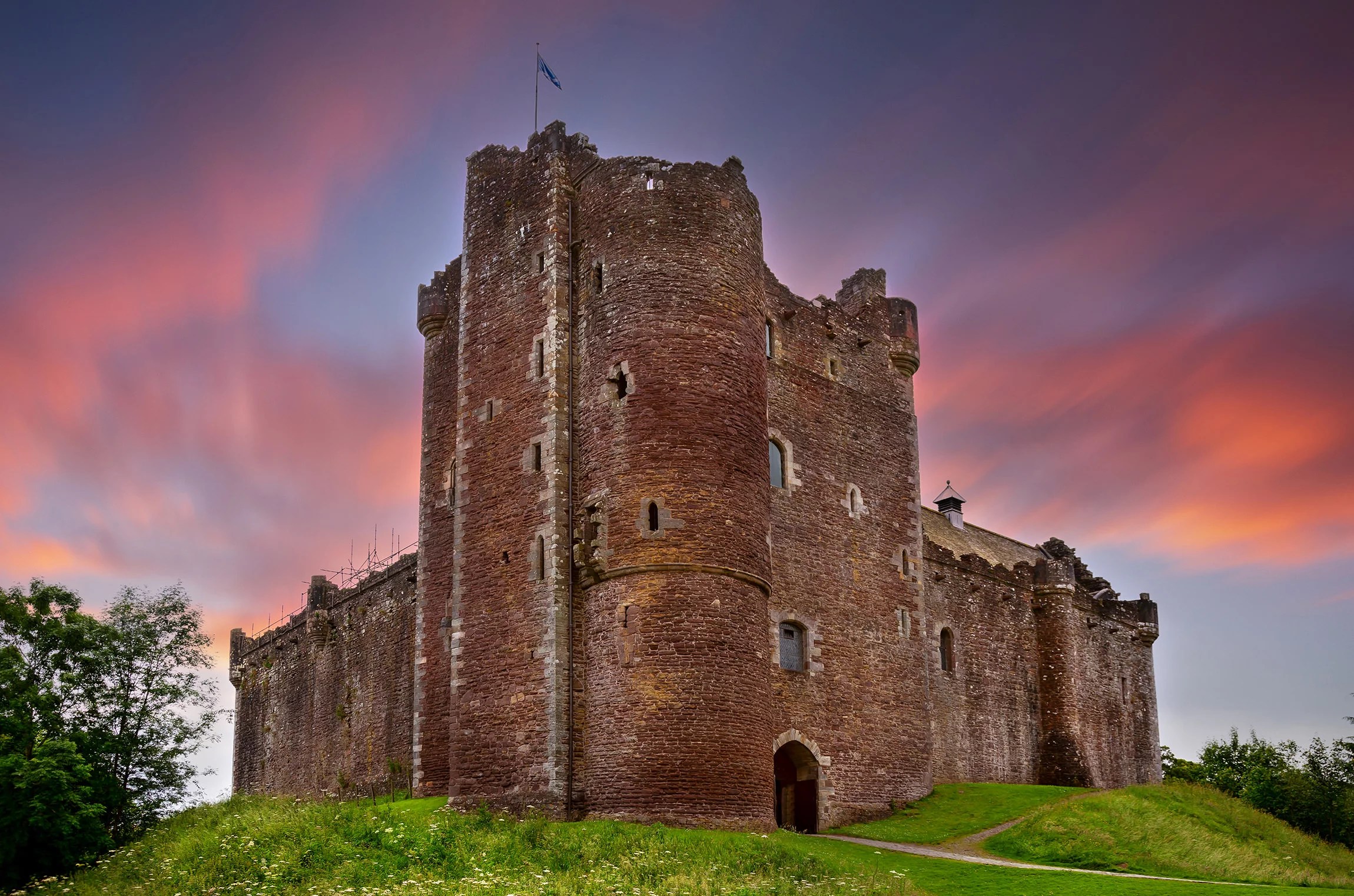 Doune Castle at sunset