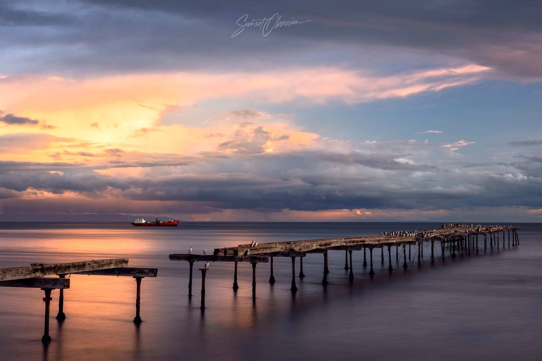 The old piers in Punta Arenas are a great photo location