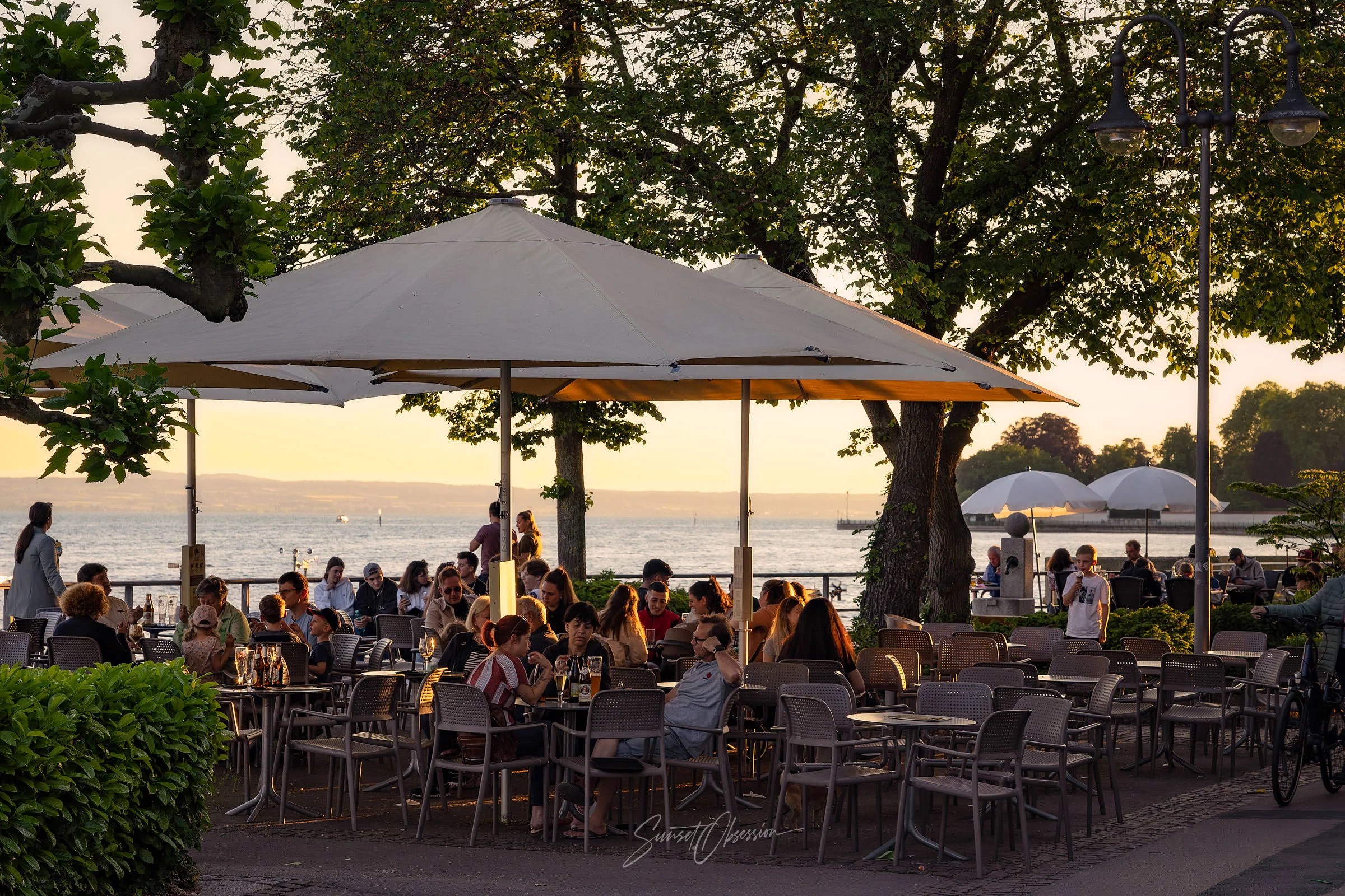 Summer evening in Friedrichshafen, Lake Constance, Germany