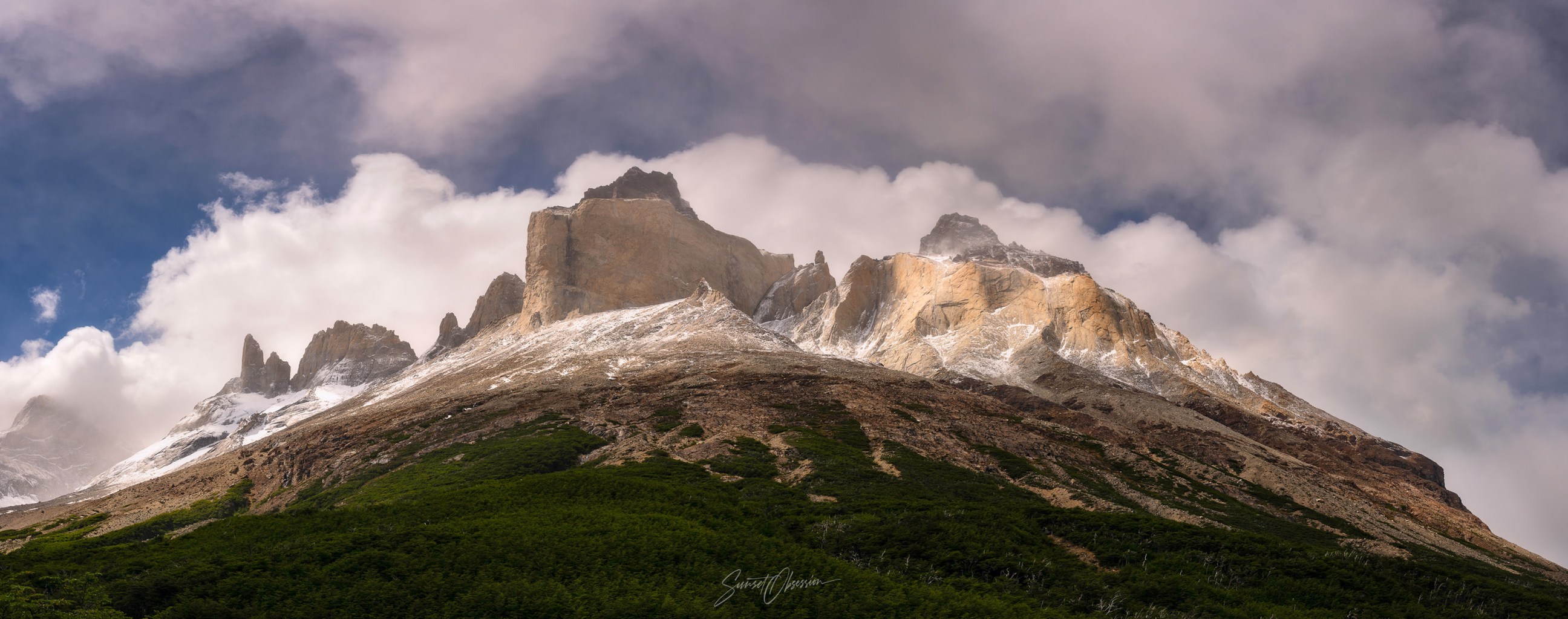 View of the Cuernos from the French Valley, Torres del Paine national park