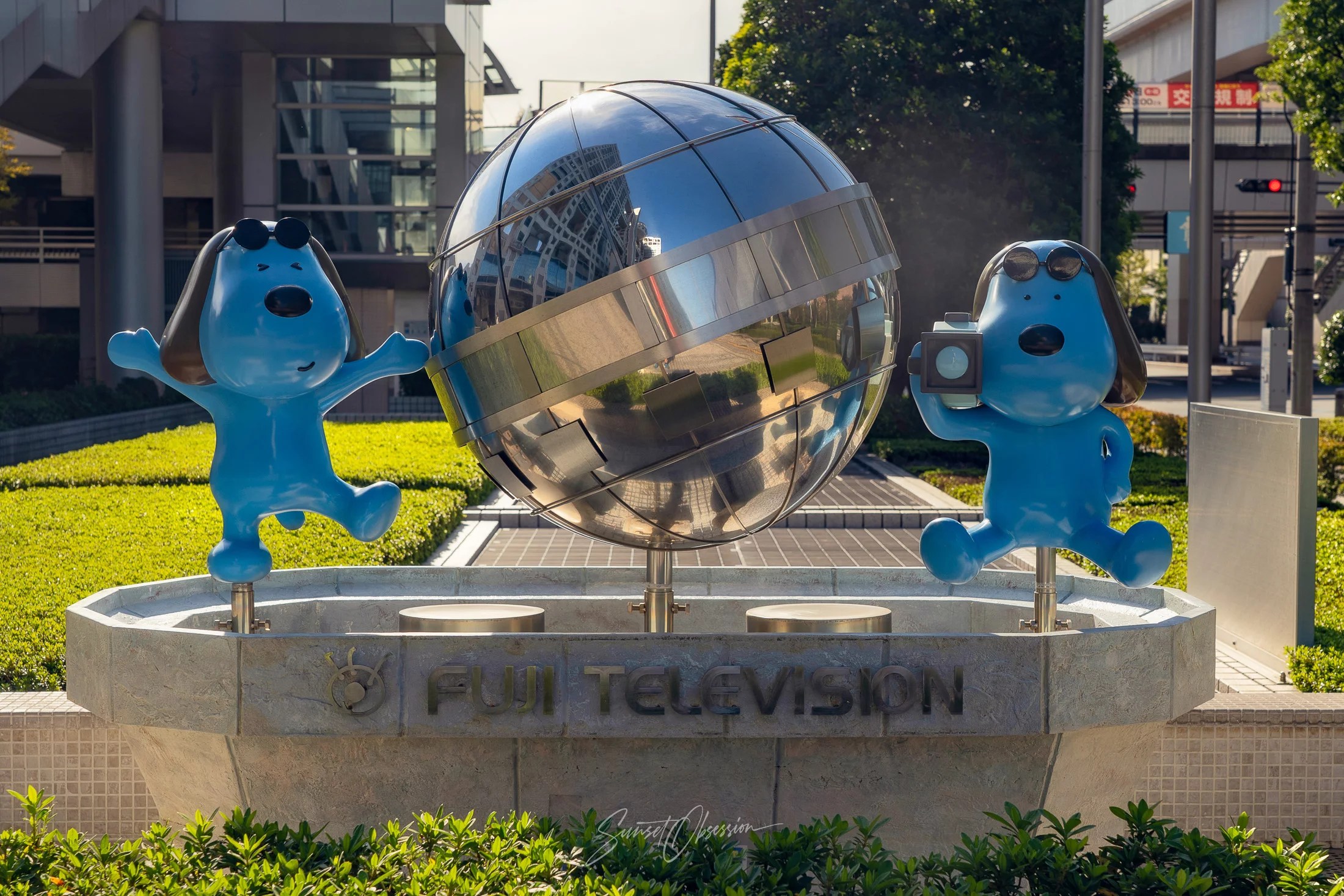 A very cute Fuji Television sign in Odaiba