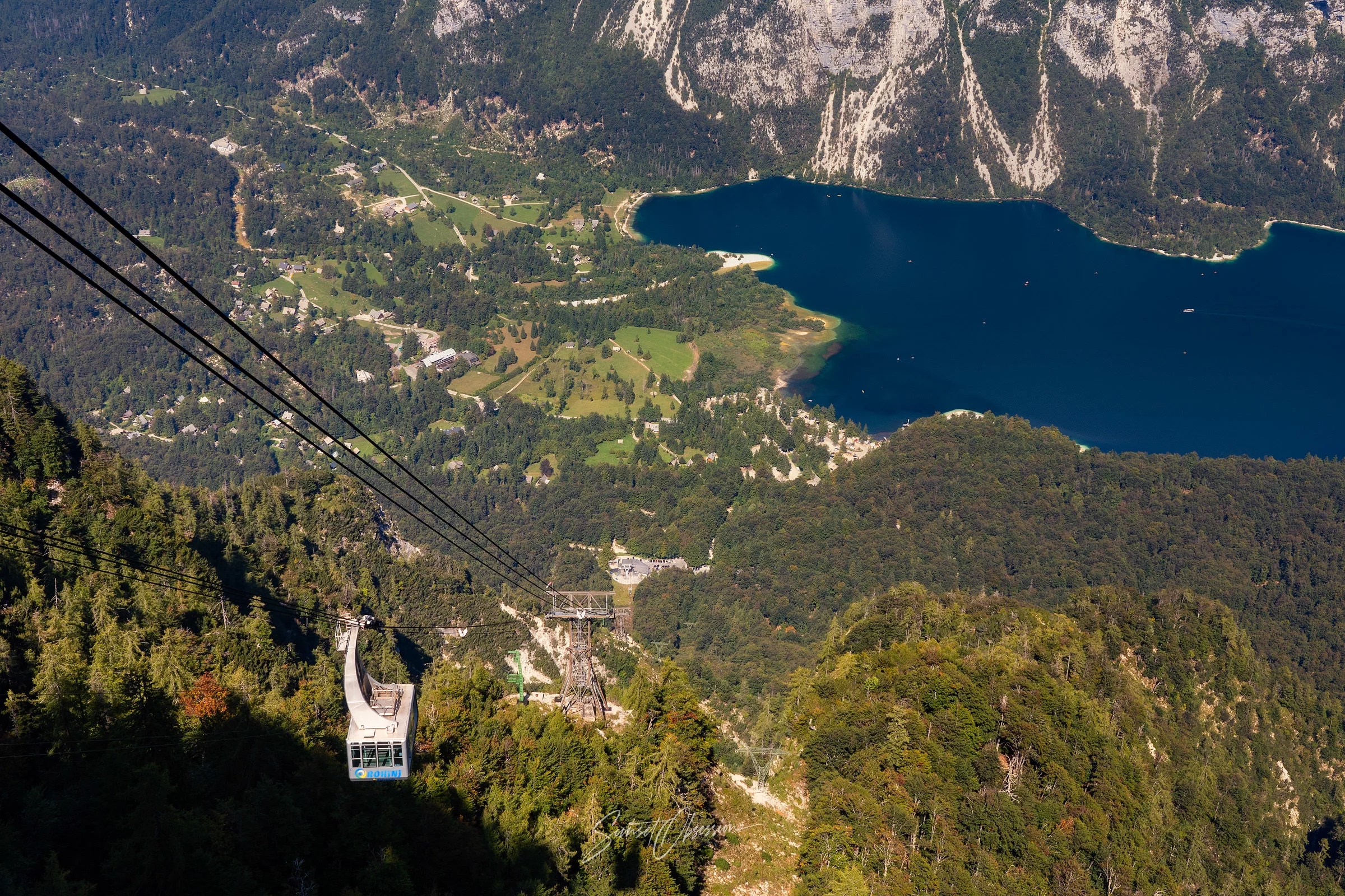 The ride up from Lake Bohinj is an experience in its own right