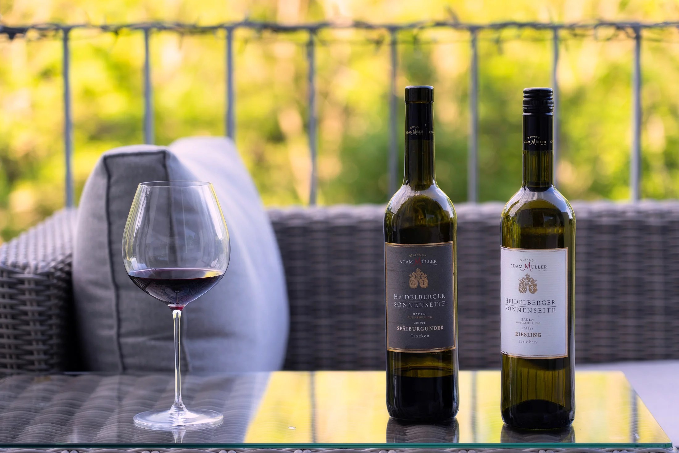 Two kings of German winemaking side by side - Spätburgunder (Pinot Noir) and Riesling