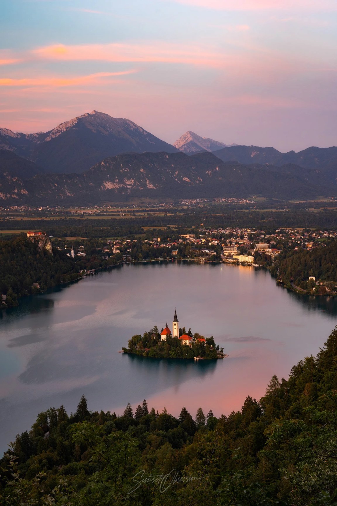 View of Lake Bled from the Velika Osojnica viewpoint