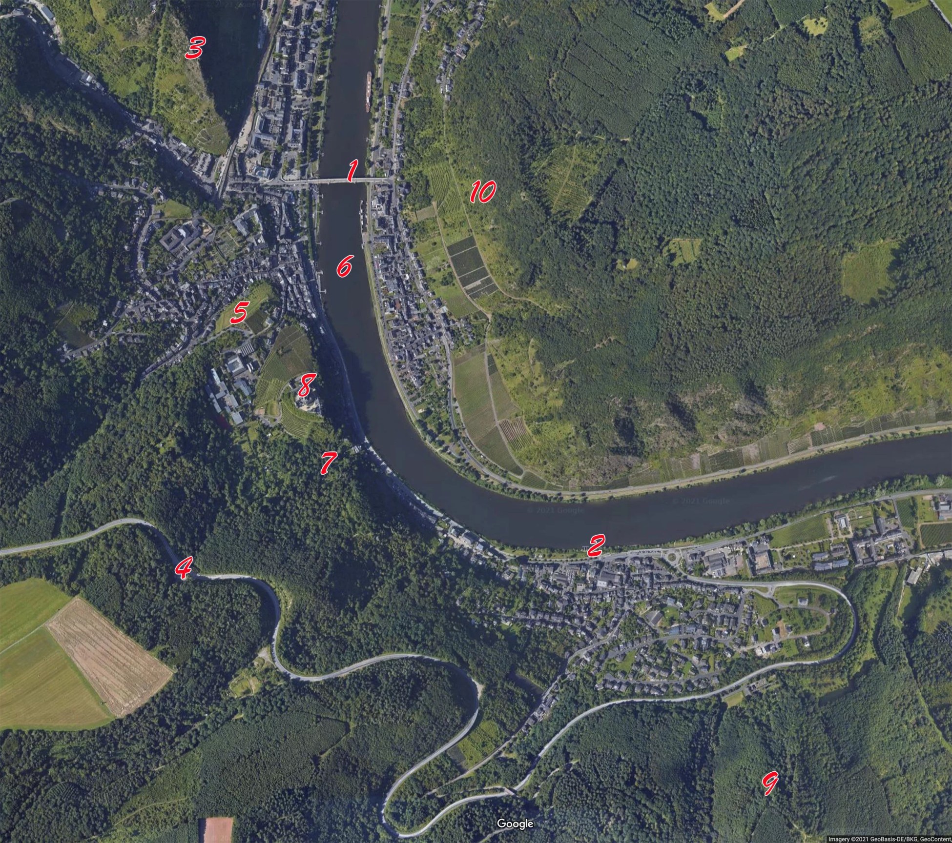 Cochem castle photography location map