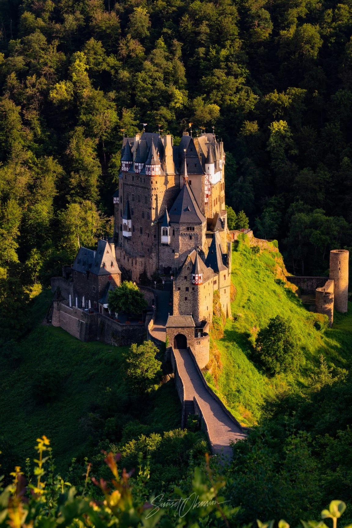 Majestic Burg Eltz in the summer afternoon, Germany
