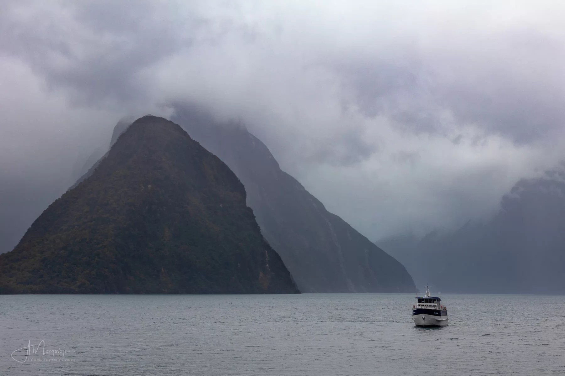 Clouds over Milford Sound