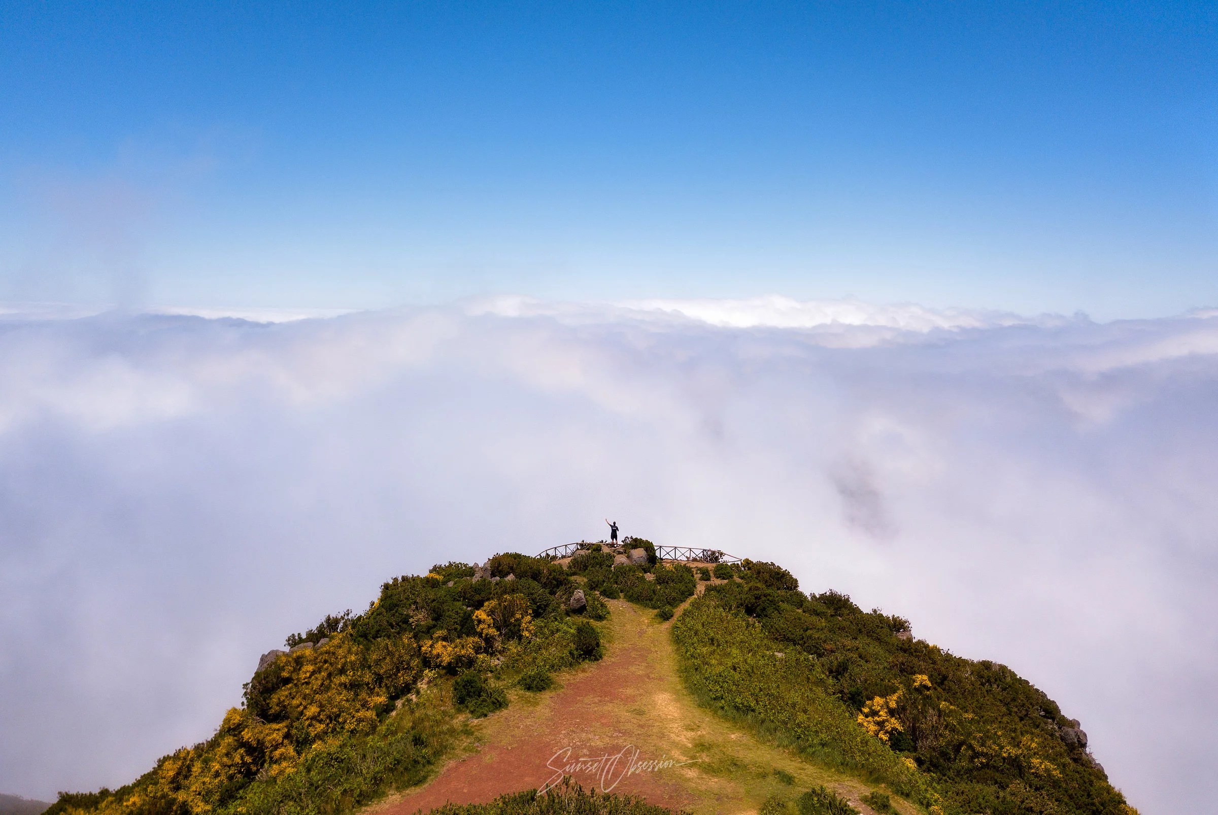 Cloud inversion at the Miradouro da Bica da Cana in Madeira