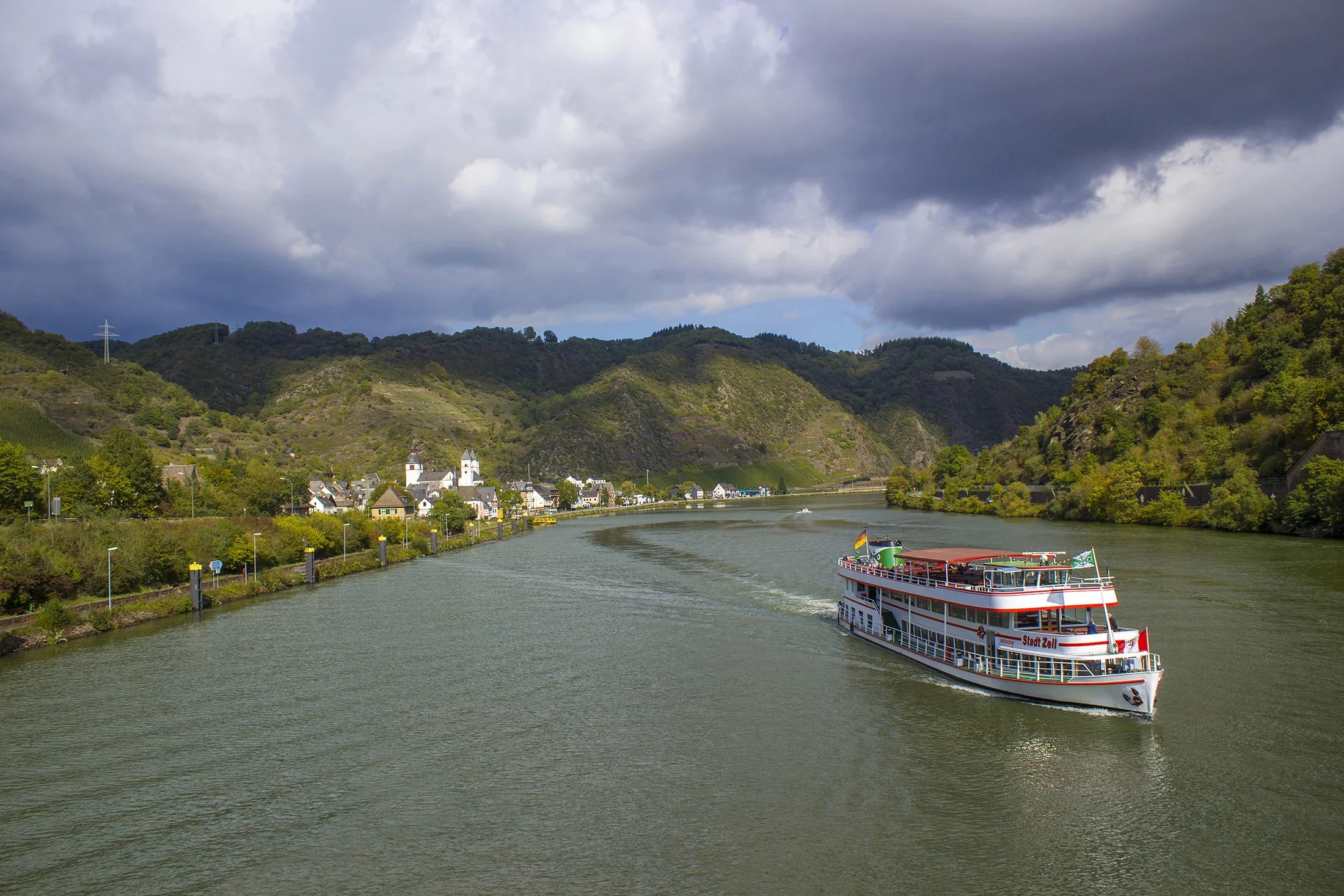 Tourist cruise ship on Mosel