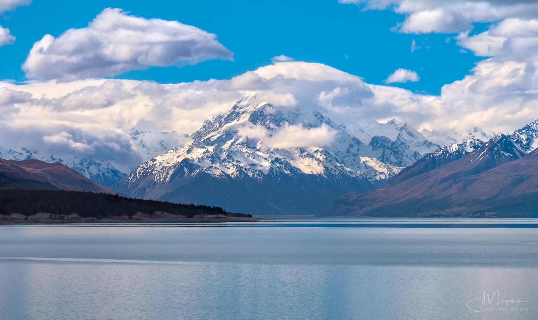 Mount Cook covered in clouds