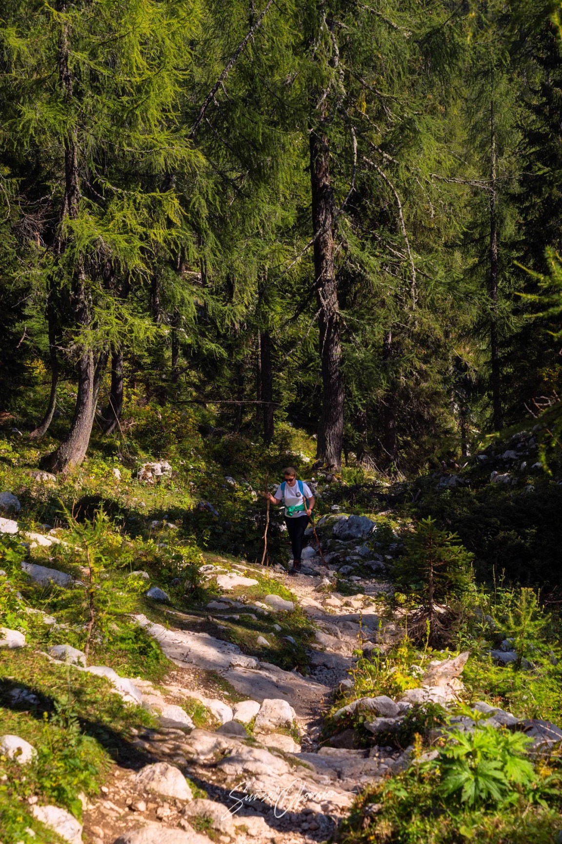 Pushing on on the Seven Lakes Valley hike in Triglav National Park, Slovenia