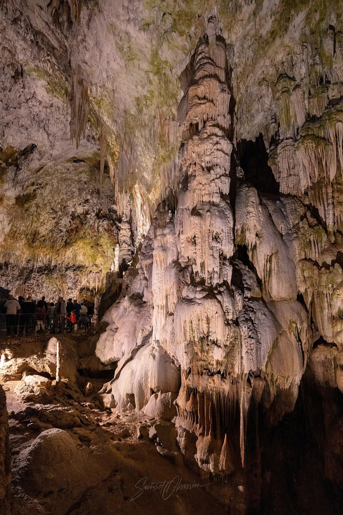 Stalagmites inside Postojna cave, Slovenia