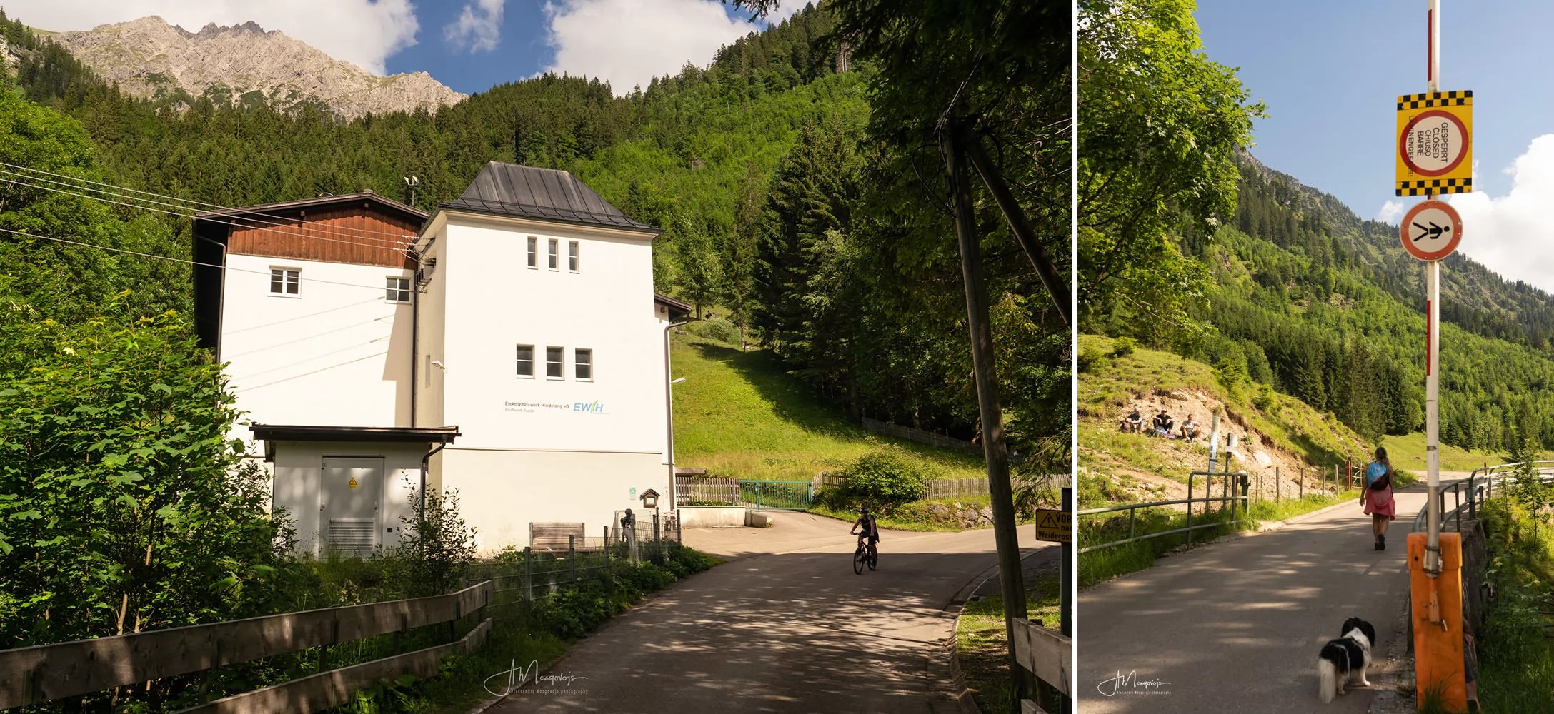 The powerplant is where a second, harder, part of hike to lake Schrecksee begins.