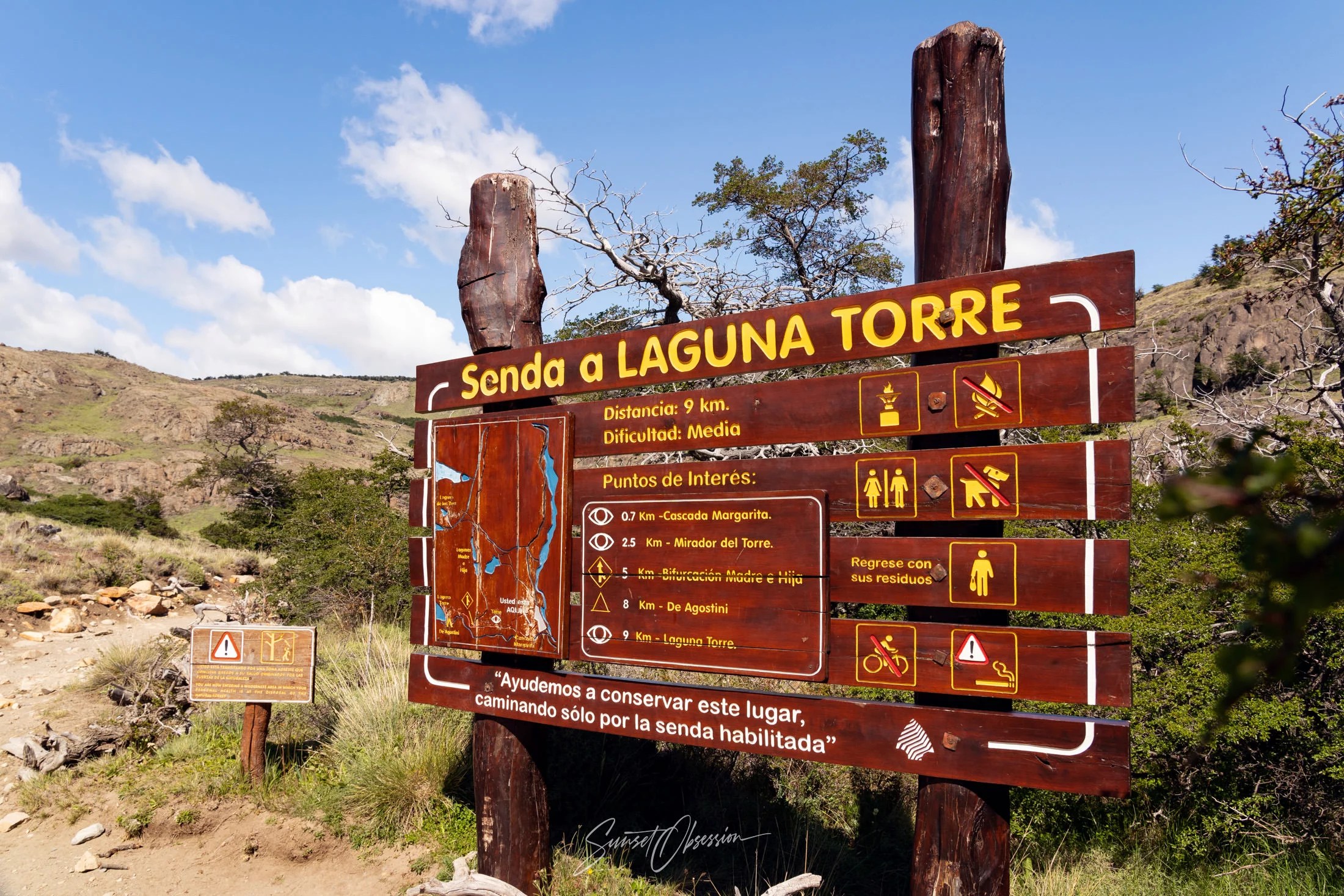 Start of the hike to Laguna Torre