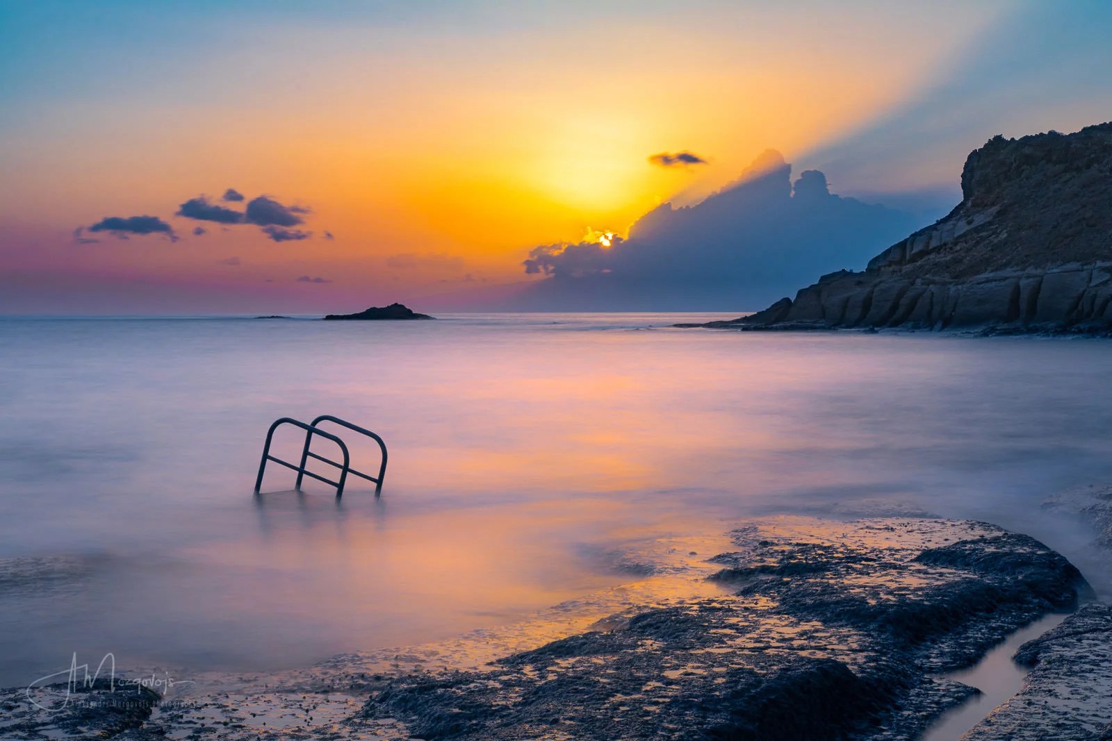 Sunset at La Caleta village, Tenerife