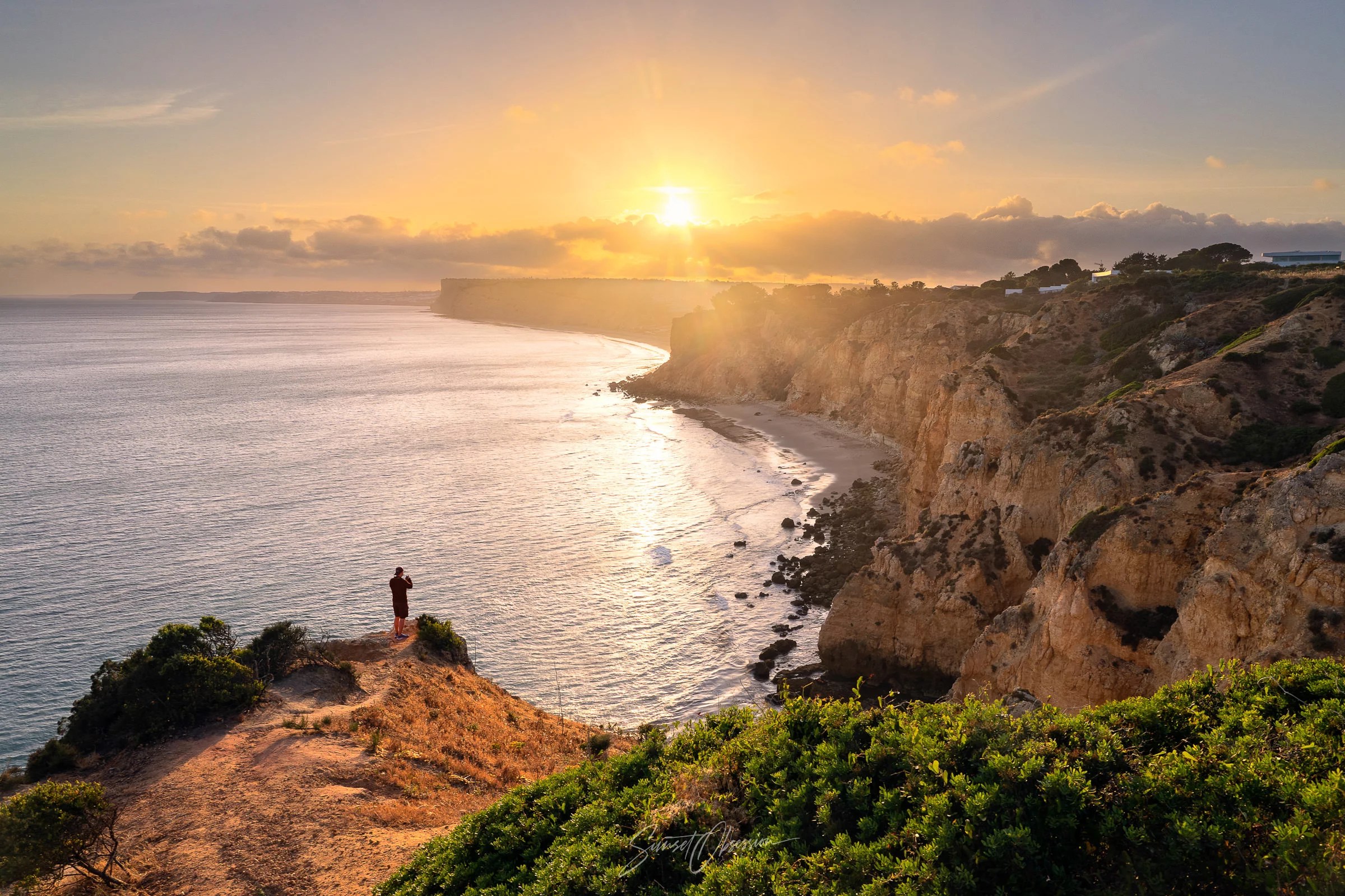 Sunset vibes along Portugal's southern coastline in Algarve