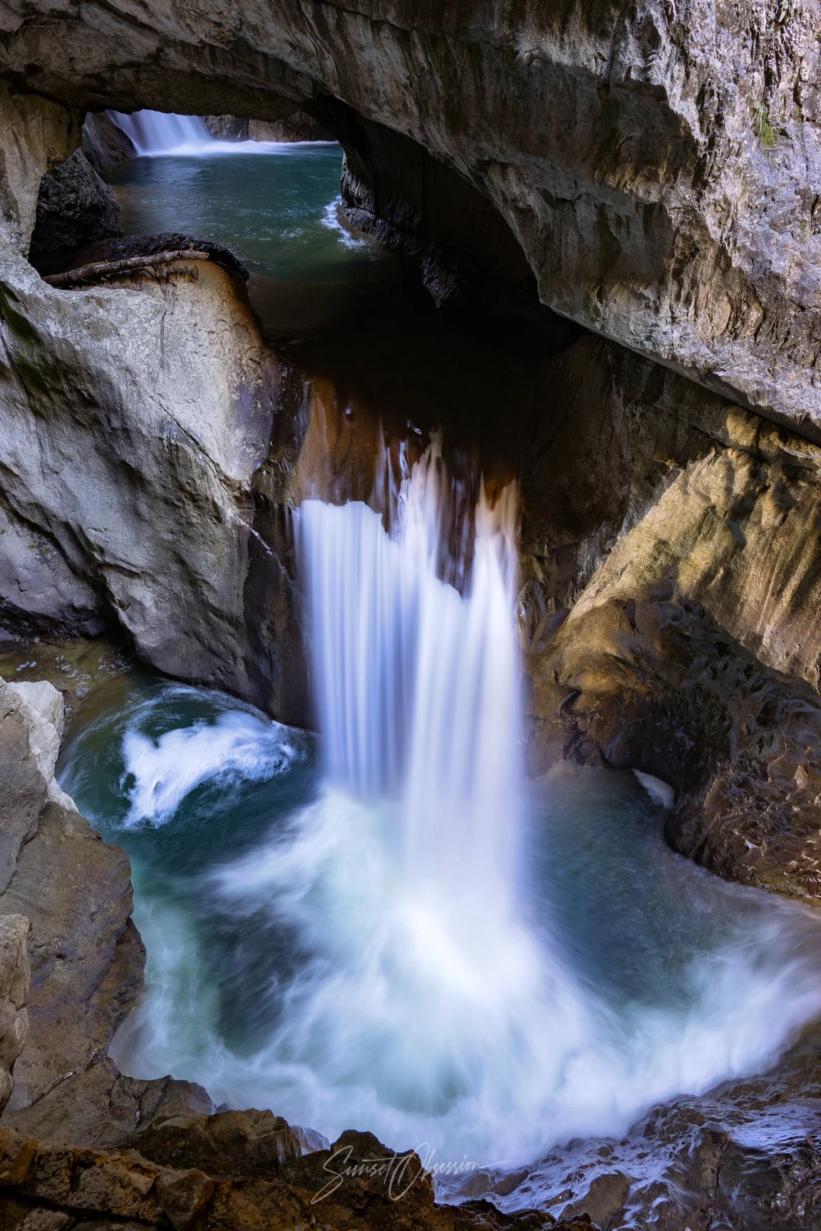 One of the waterfalls on the self-exploration tour