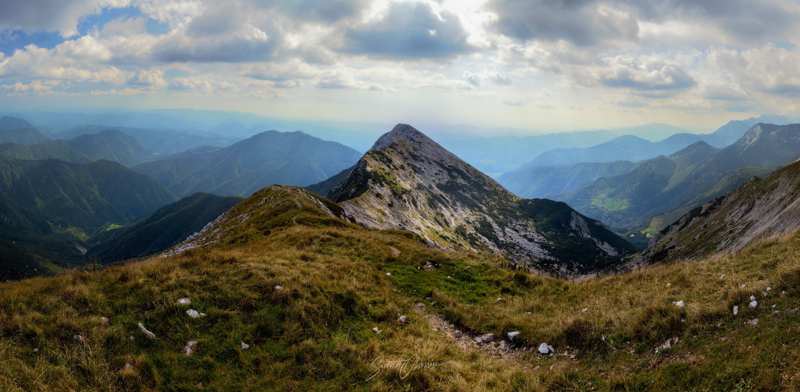 Panoramic view from the top of Vogel