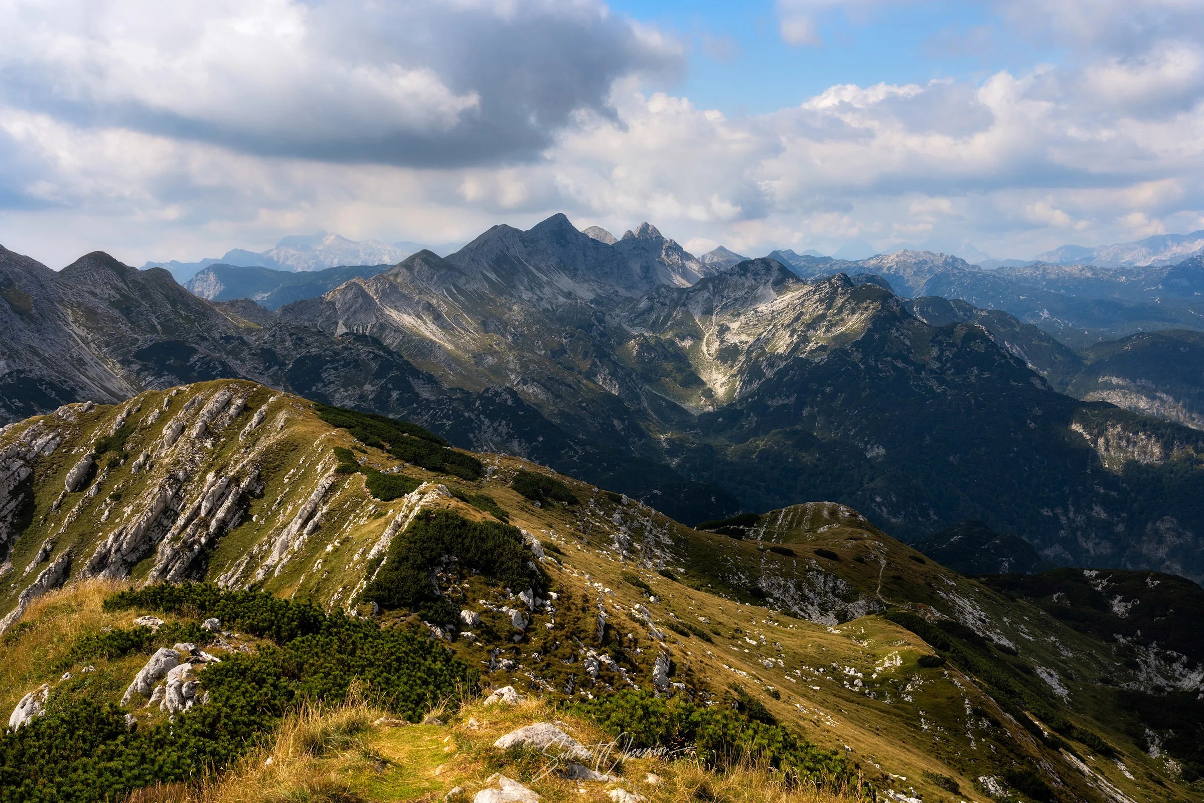 Triglav National Park in northern Slovenia on a sunny afternoon