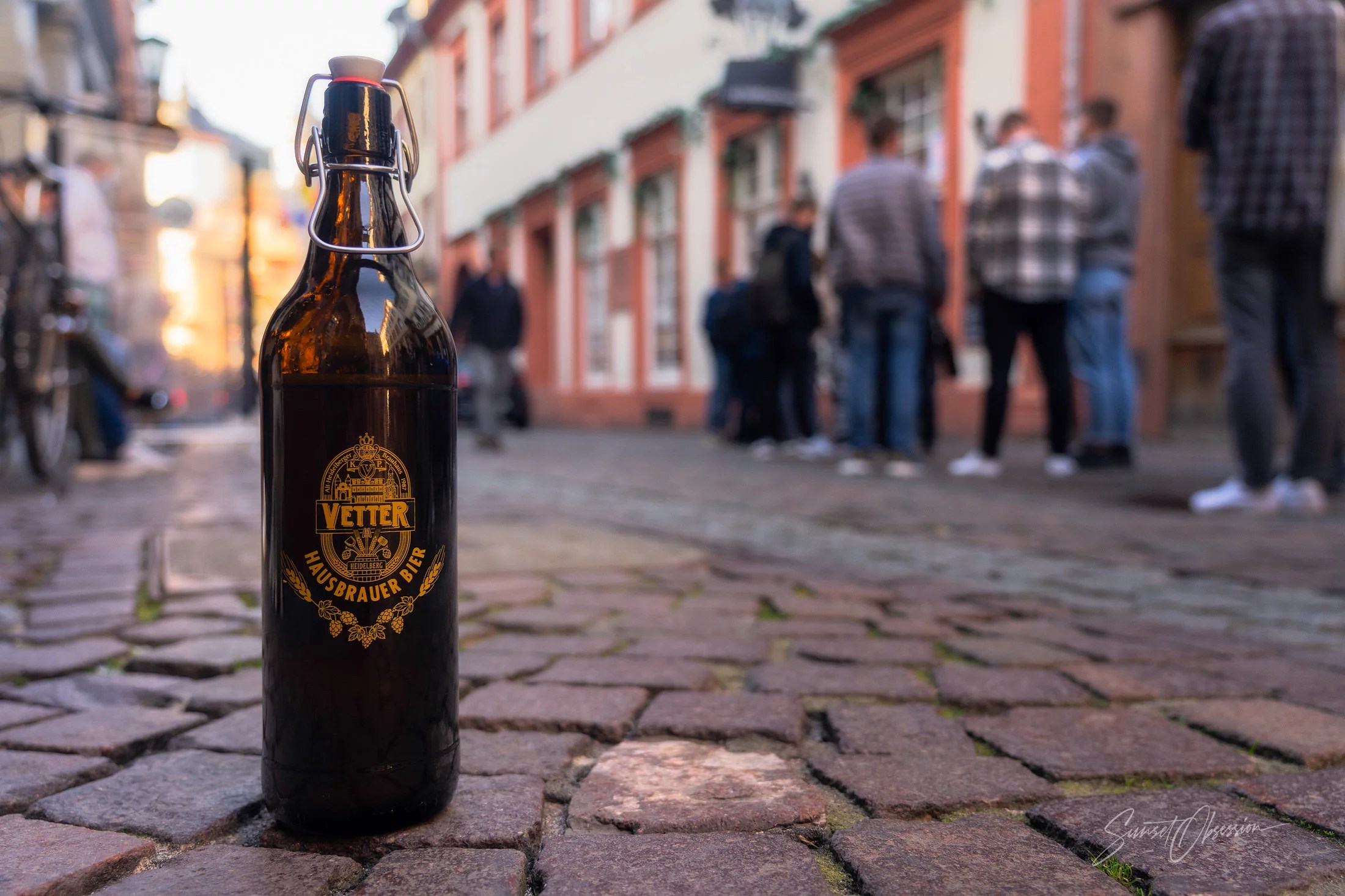 A beer bottle from the Vetter brewery in Heidelberg